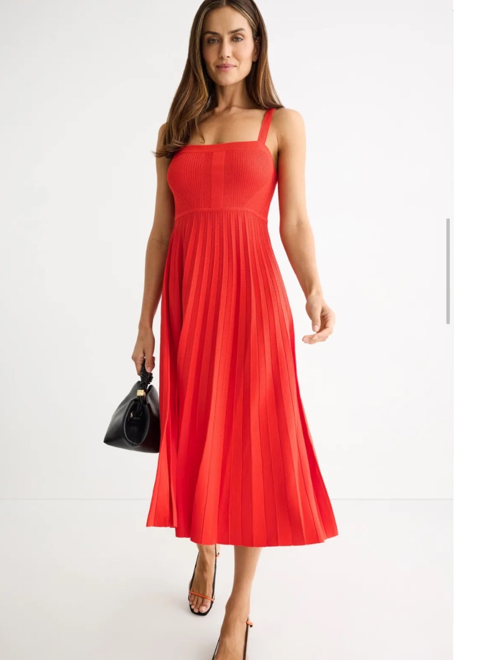 Jason Wu Knit Pleated Midi Dress, Size: XL